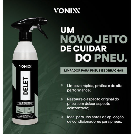 Delet Limpador de Borrachas e Pneus 500ml Vonixx