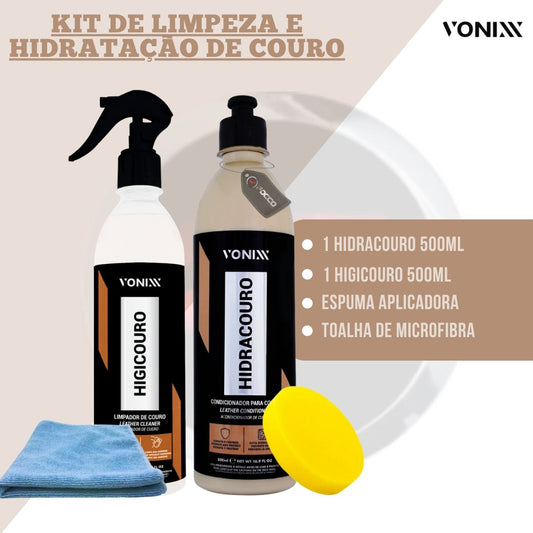 Kit de Limpeza e Hidratação de Couro Vonixx