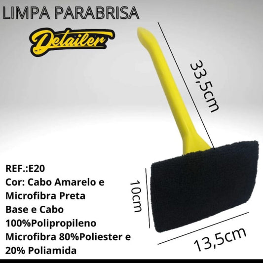Escova Ergonomica p/ Limpeza de  Vidros Detailer