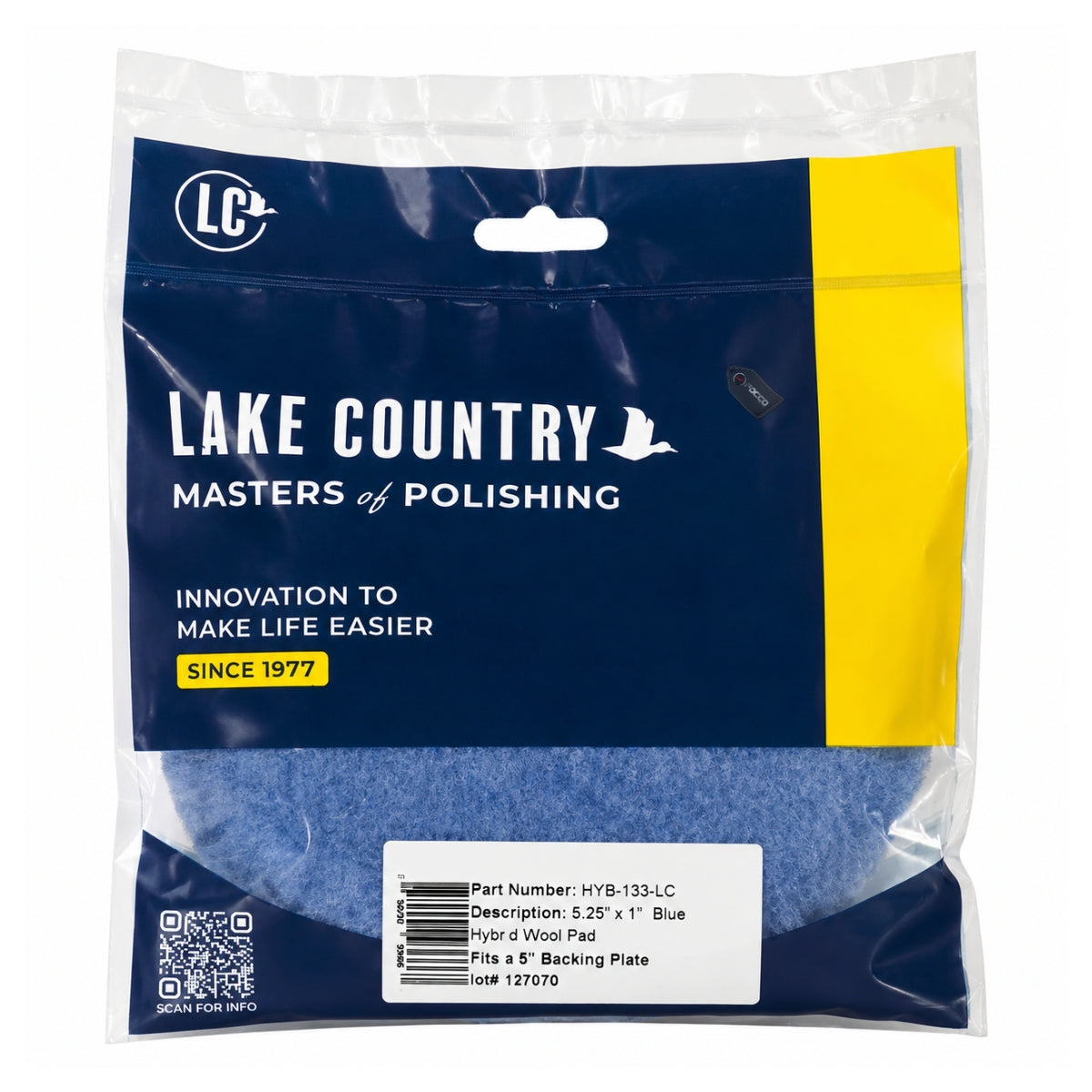 Boina de Lã Hibrida  Azul Corte 5" Lake Country