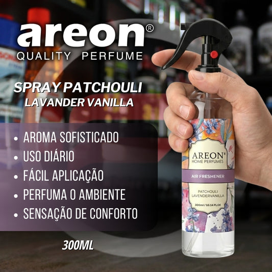 Aromatizante Spray Patchouli Lavander Vanilla 300ml Areon