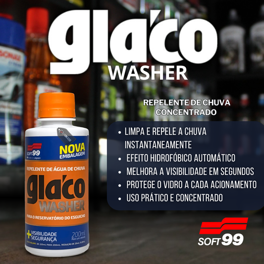 Glaco Washer Repelente de Chuva Concentrado 200ml Soft99