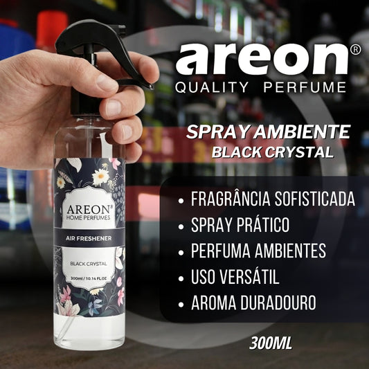 Aromatizante Spray Black Crystal 300ml Areon