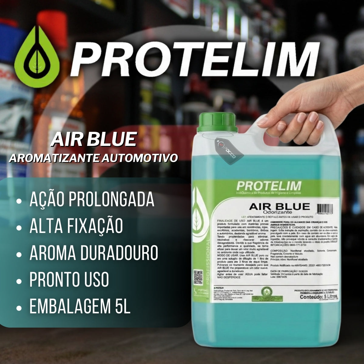 Air Blue Aromatizante Automotivo 5l Protelim
