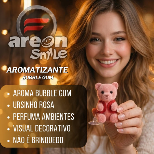 Aromatizante Smile Funny Bubble Gum Areon