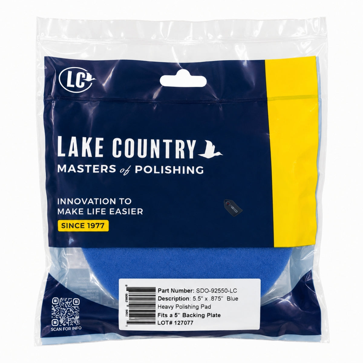 Boina de Espuma Azul Corte 5" Lake Country