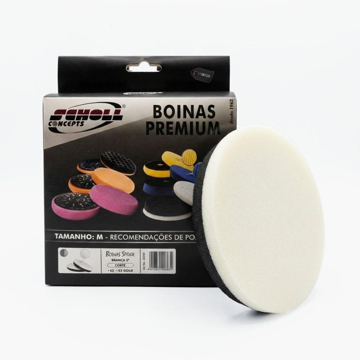 Boina de Espuma Branca Spider 5,5'' Scholl Concepts
