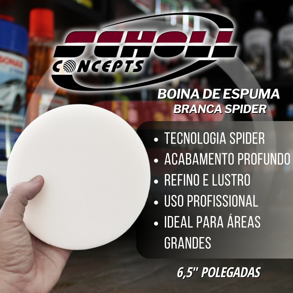 Boina de Espuma Branca Spider 6,5'' Scholl Concepts