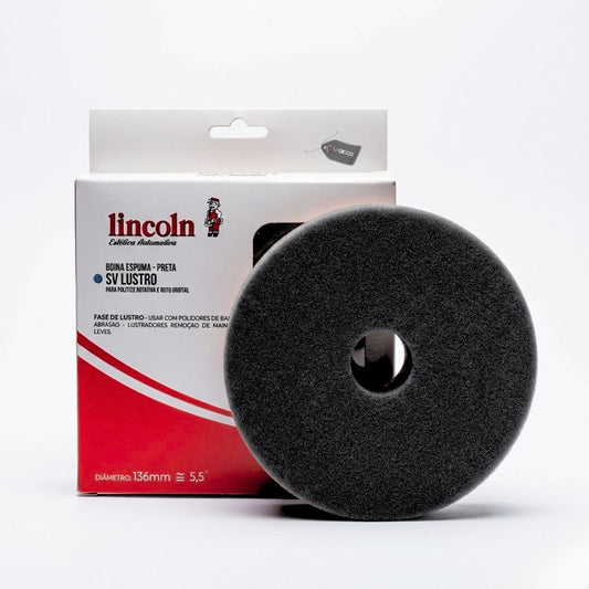 Boina de Espuma Preta Macia para Roto Orbital 5,5'' Lincoln