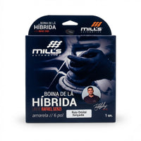 Boina de Lã Híbrida Amarela c/ Interface Branca 6" RS Mills
