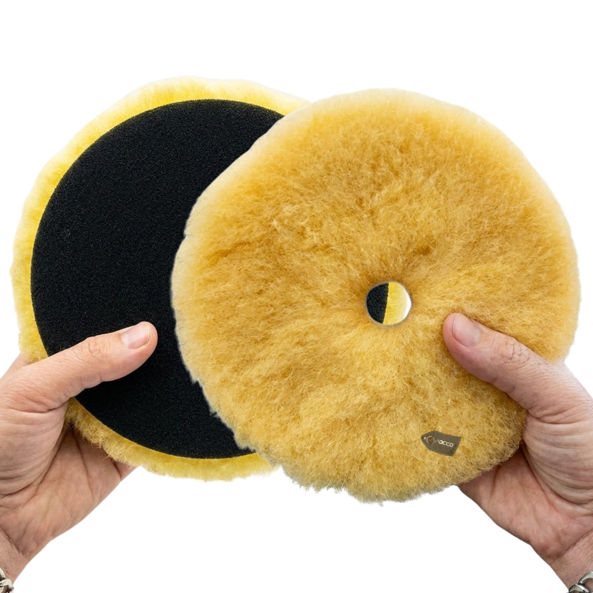 Boina de Lã Híbrida Amarela c/ Interface Branca 6" RS Mills