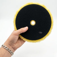 Boina de Lã Híbrida Amarela c/ Interface Branca 6" RS Mills