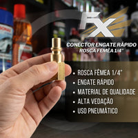 Conector Engate Rápido Rosca Femêa 1/4" FX