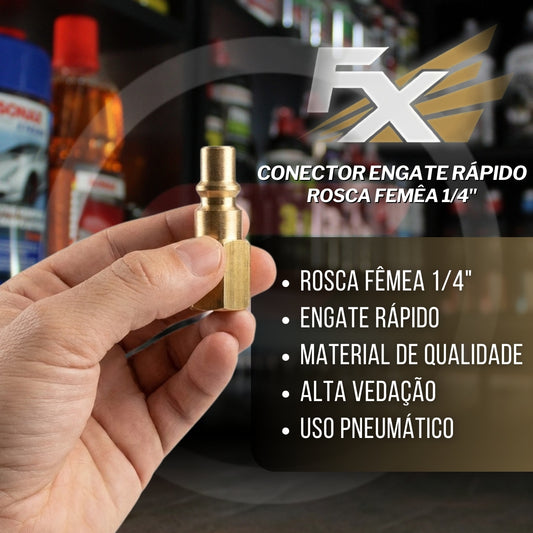 Conector Engate Rápido Rosca Femêa 1/4" FX