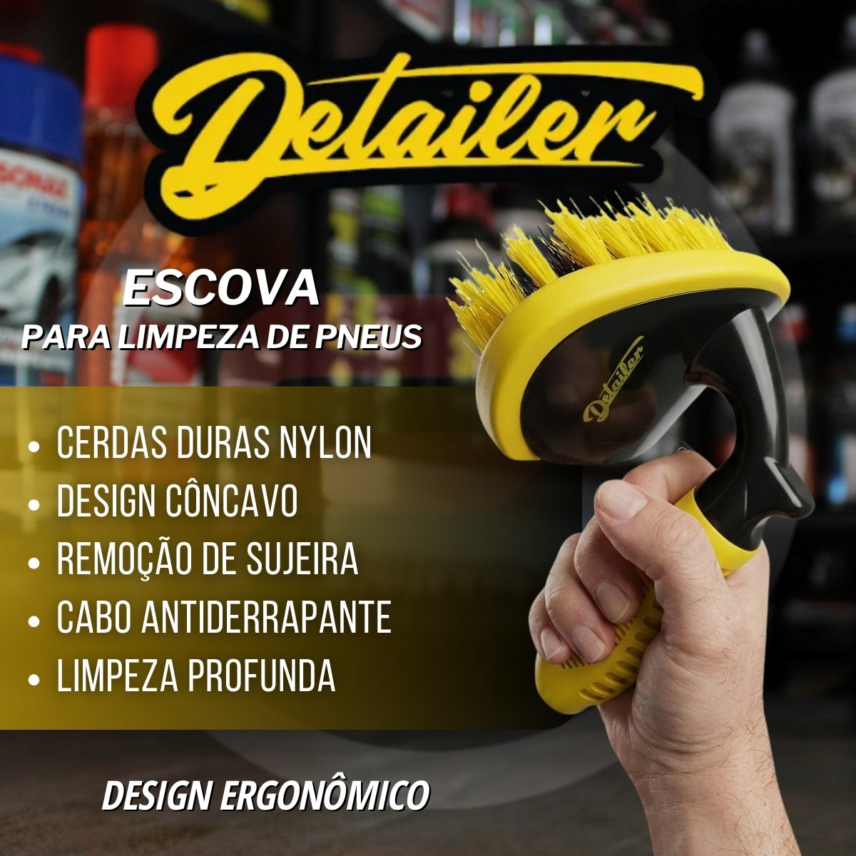 Escova Para Pneus Detailer