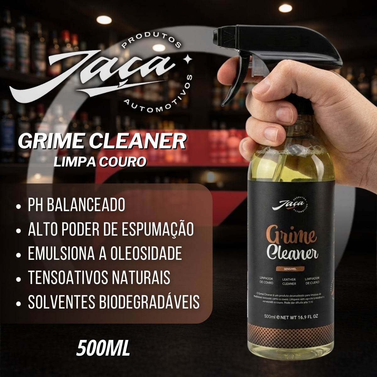 Grime Cleaner Limpador de Couro 500ml Jaça