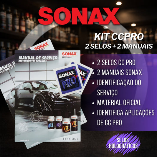 Kit 2 Selos Com 2 Manuais CCPro  Sonax