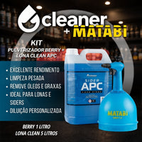 Kit Pulverizador Berry + Lona Clean  Apc Multifuncional 5l Cleaner
