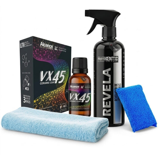 Kit Vitrificador Vx45 9h + Revela 500ml + Aplicador de Microfibra