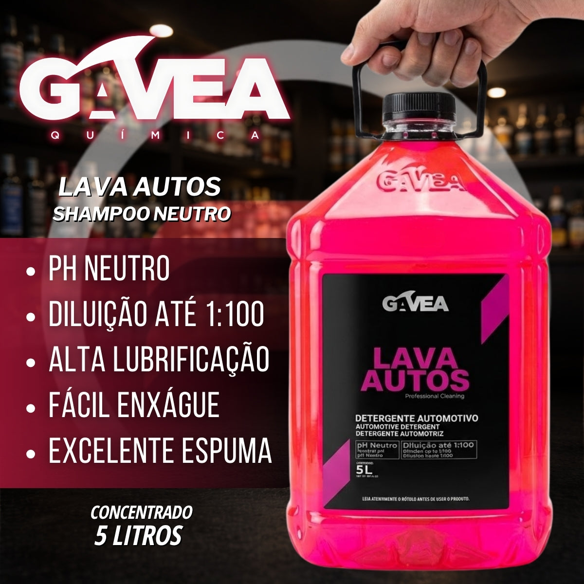 Lava Autos Shampoo Neutro 1:100 5l Gavea