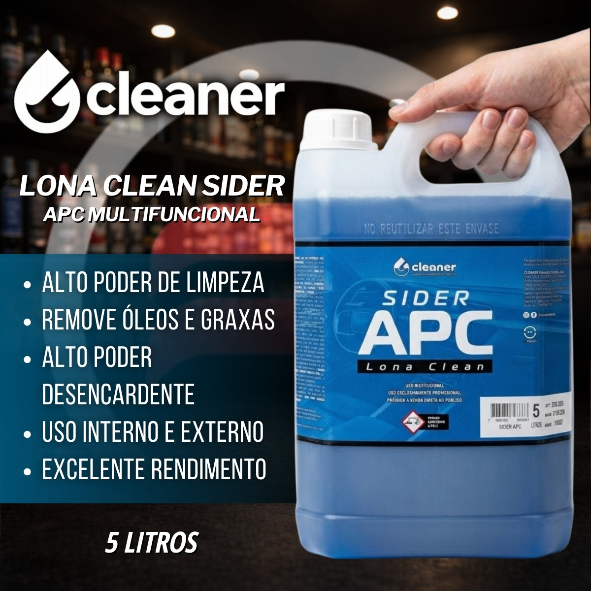 Lona Clean Sider Apc Multifuncional 5l Cleaner