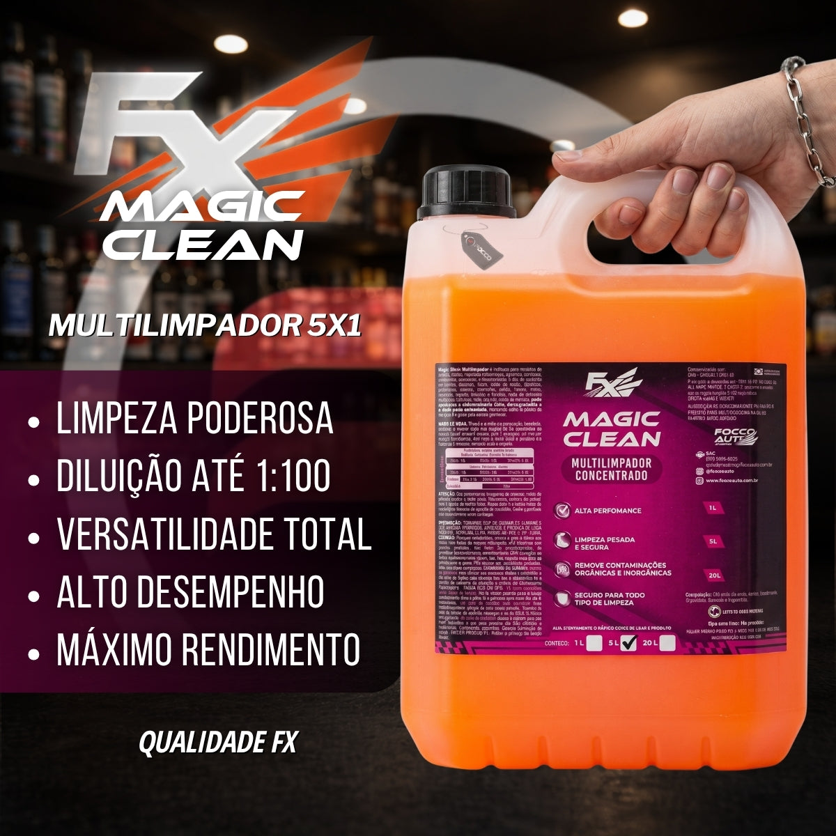 Magic Clean Limpador 3x1 Multifuncional 1:100 FX