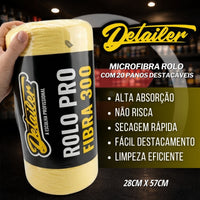 Microfibra Rolo 28cm x 57cm c/ 20 Panos Destacaveis Detailer