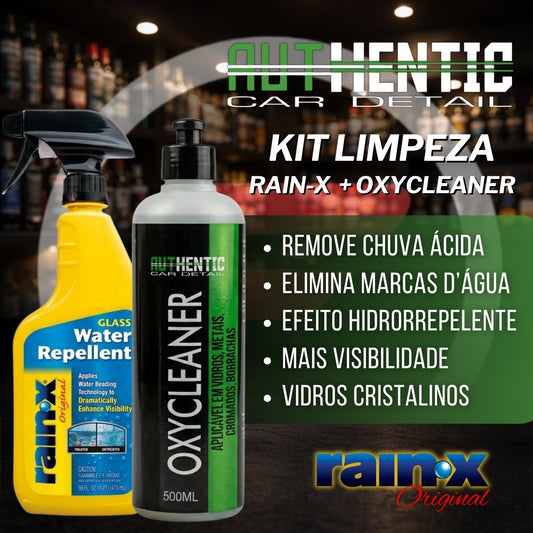 Rain x Cristalizador de Vidros 473ml + oxycleaner 500ml Authentic