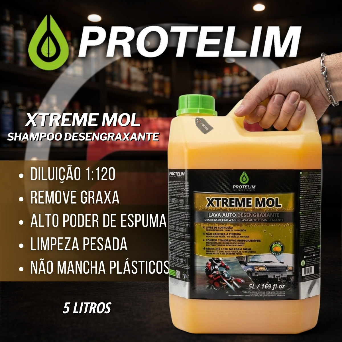 Xtreme Mol Shampoo Desengraxante 5l Protelim
