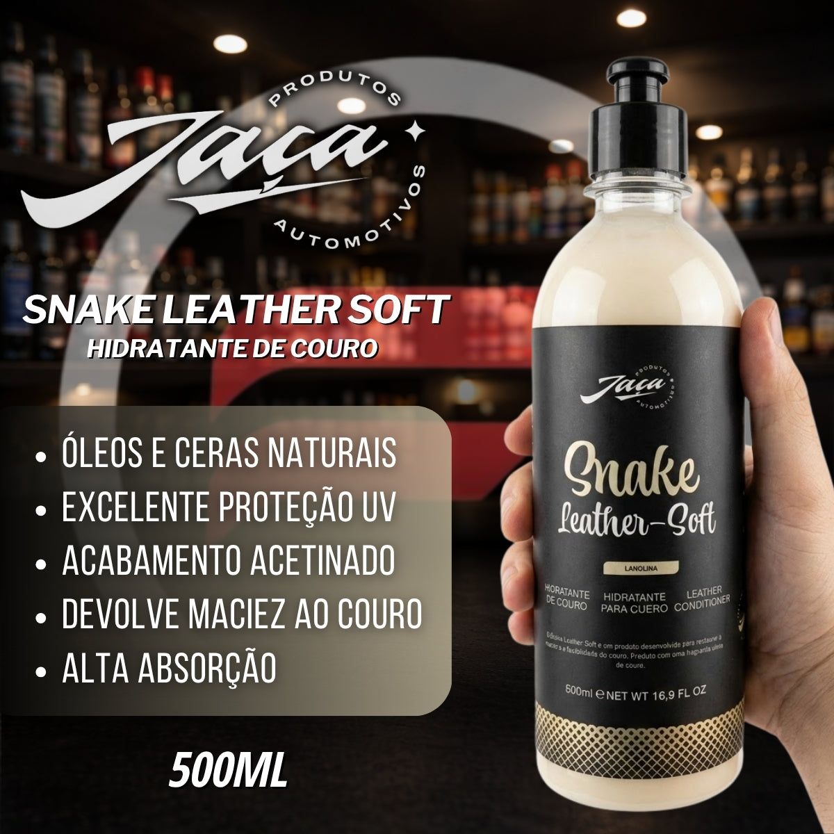 Snake Leather Soft Hidratante de Couro 500ml Jaça
