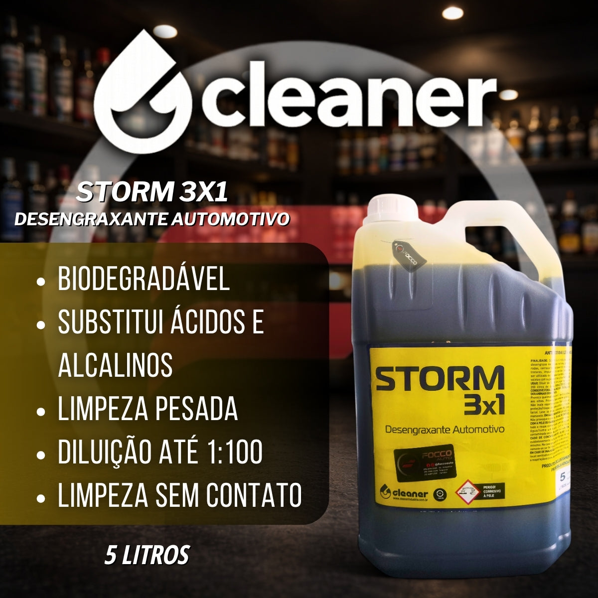 Storm 3X1 Biodegradável S/Toque Concentrado 1:100 5l Cleaner