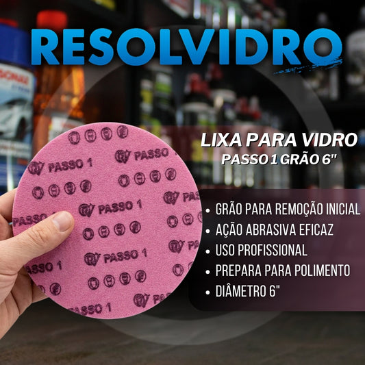 Lixa Para Vidro Passo 1 Grão 6" Resolvidro