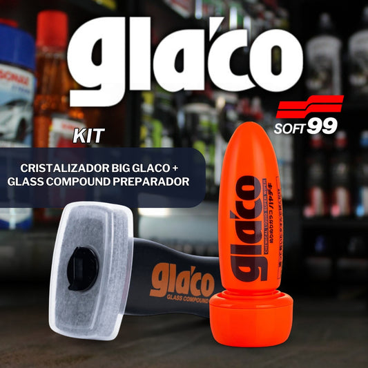 Kit Cristalizador Big Glaco 75ml+Glass Compound Soft99