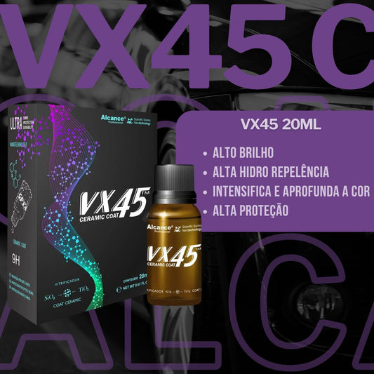 Kit Vitrificador Vx45 9h + Lub2 + Aplicador + Microfibra + Clay Bar