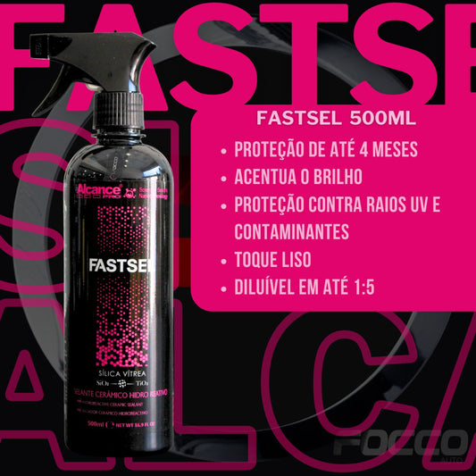 Kit Fastsel Selante Hidro Reativo 500ml Alcance +Toalha P/ Secagem Purple 50x80 500gsm Akora