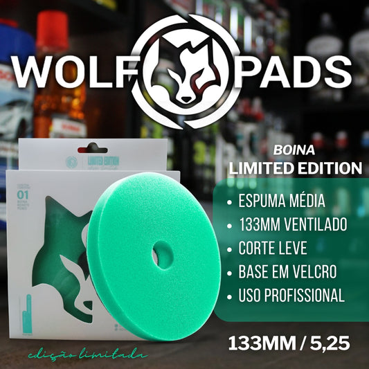 Boina Espuma Esmeralda Medium Pad 133mm / 5,25” Ventilado Wolf Pads