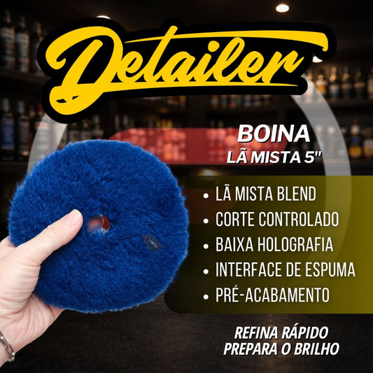 Boina Cut Series de Lã Mista Interface de Espuma 5" Detailer