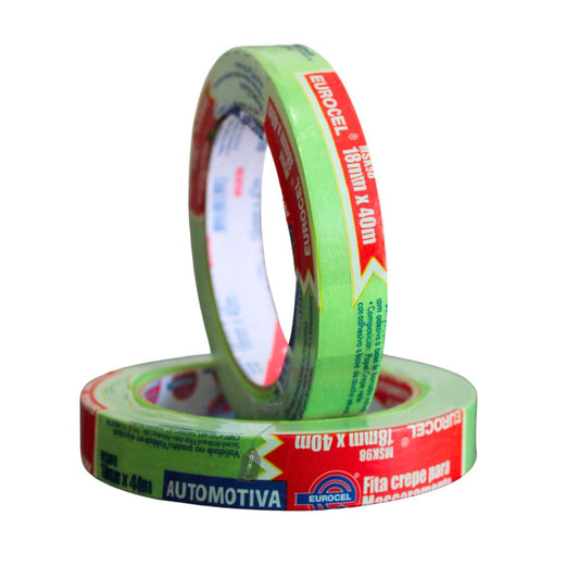 Kit 5 Fitas Crepe Automotiva 18x40m Verde MSK 98 Eurocel