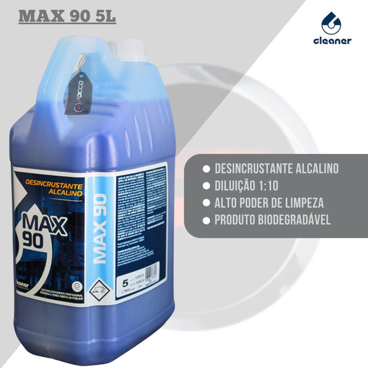 Max 90 Desincrustante Alcalino 1:10 5L Cleaner Industria