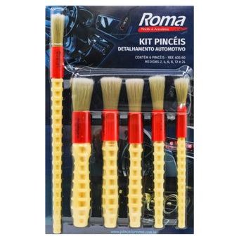 compare product Kit 6 Pinceis Detalhamento  Automotivo Roma