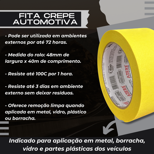 Fita Crepe 48x40m Amarela A128RA Adere
