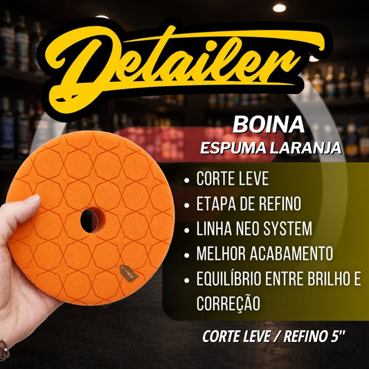 Boina Neo System de Espuma Laranja Refino 5" Detailer