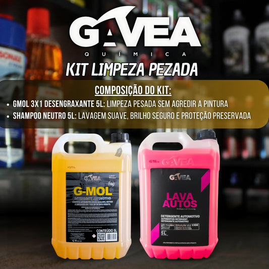 Kit Limpeza Pezada Gmol Desengraxante 3x1 Shampoo Neutro 5l